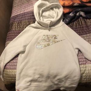 White Nike sweatshirt